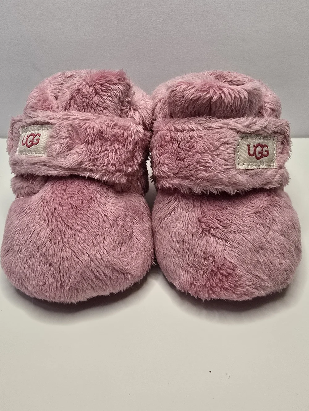 UGG Baby Booties Size 1 | Pink Plush Fuzzy Slippers Machine Washable